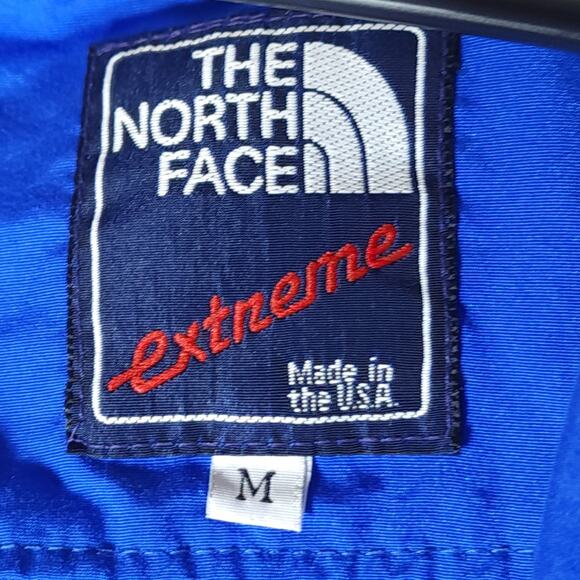 THE NORTH FACE Men's EXTREME XC Vtg Sz M Blue Lightweight Hooded Anorak Jacket - Picture 6 of 13
